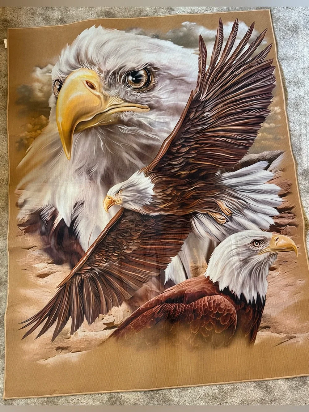 Bald Eagle Artwork Tapestry Style Wall Art